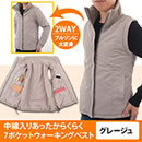 中綿入りあったからくらく7ポケットウォーキングベスト（女性用）