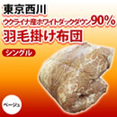 東京西川 ウクライナ産ホワイトダックダウン90％羽毛掛け布団