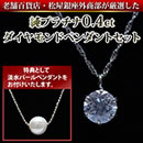 松屋銀座外商部 純プラチナ0.4ctダイヤモンドペンダントセット