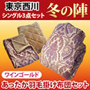 東京西川 冬の陣あったか羽毛掛け布団セット