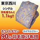 東京西川 ホワイトダックダウン90％羽毛掛け布団