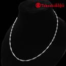 高島屋 純プラチナスクリューチェーンネックレス（造幣局品位証明入り）