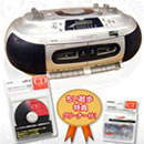 速度調整できるCDダブルラジカセ