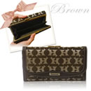 HAMANOジャガード がま口長財布