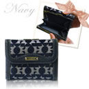 HAMANOジャガード がま口2つ折り財布