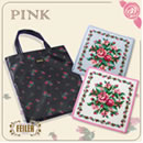 FEILER リアローズ A4サイズバッグ＆ハンカチ2枚セット