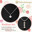 髙島屋厳選 プラチナ0.3ctダイヤモンドペンダント2点セット